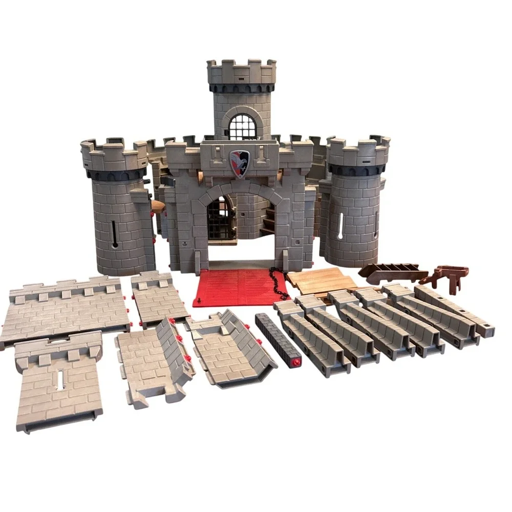 Playmobil Hawks Knight Castle #6001 Incomplete Extra Parts Turret Gate